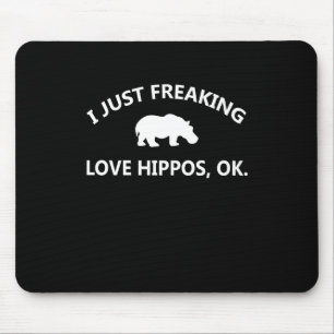 Hippo Älskare Gift Jag bara Freaking Kärlek Hippo Musmatta