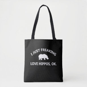 Hippo Älskare Gift Jag bara Freaking Kärlek Hippo Tygkasse