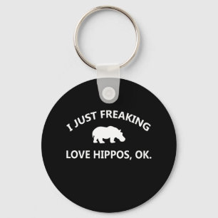 Hippo Älskare Gift Jag har just fryst Kärlek Hi Nyckelring