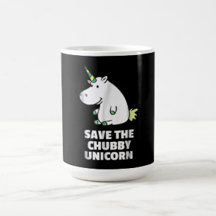 Hippo Älskare Gift Knubbig Unicorn Hippo Cute Hi Magisk Mugg