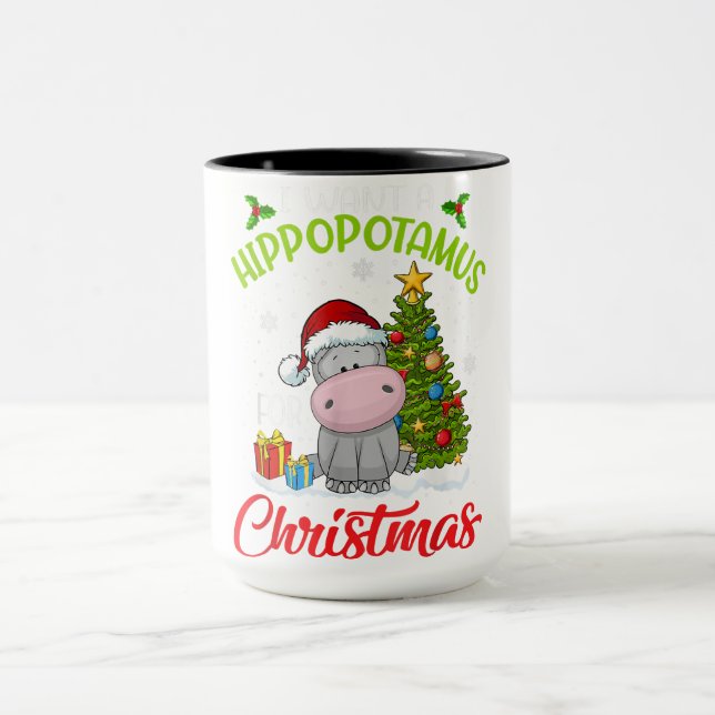 Hippo Älskare Mugg Tumbler | Mugg-gåvor | Älskare  (Center)