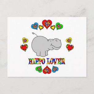 Hippo Älskare Vykort