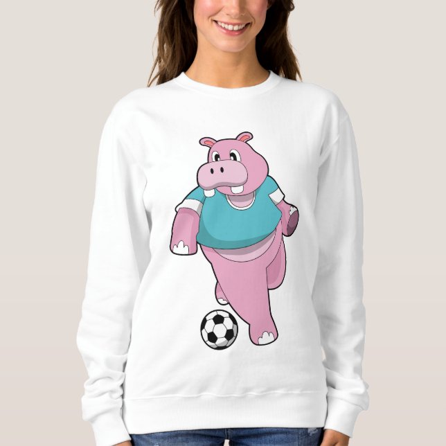 Hippo as Soccer player with Soccer.PNG T Shirt (Framsida)