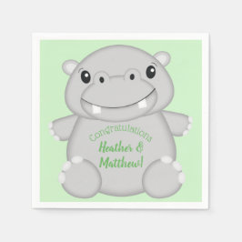 Hippo Baby Shower Pappersservett
