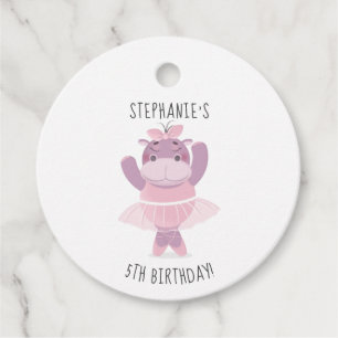 Hippo Ballerina Gåvor Etiketter