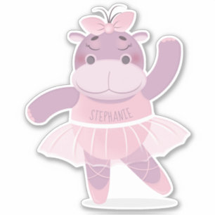 Hippo Ballerina Klistermärken