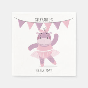 Hippo Ballerina Napkins Pappersservett