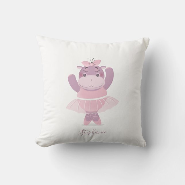 Hippo Ballerina Nursery Kudde (Framsida)