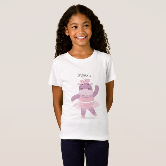 Hippo Ballerina T-Shirt (Hel framsida)