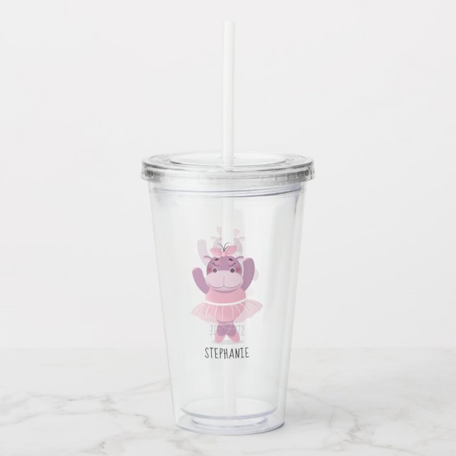 Hippo Ballerina Take Away Mugg (Framsida)