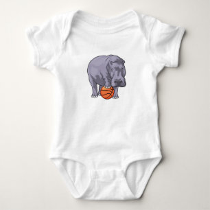 Hippo Basketball-spelare Basketball T Shirt