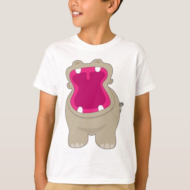 Hippo Big Mouth Tee Shirt (Framsida)