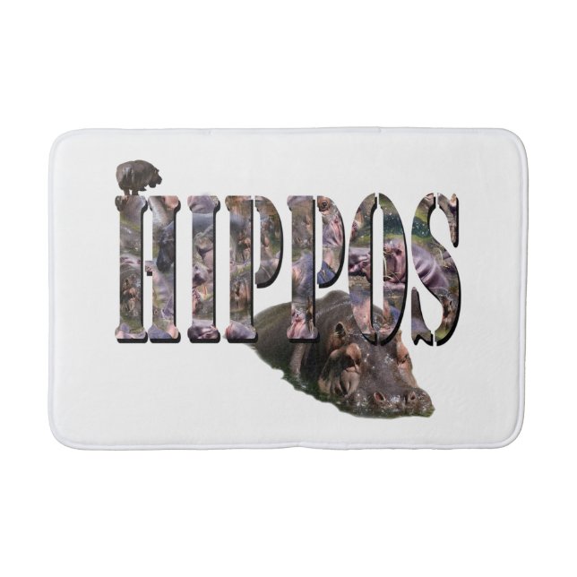 Hippo Bild Logotyp med Hippos. Badrumsmatta (Framsidan)