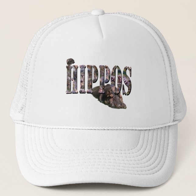Hippo Bild Logotyp med Hippos. Keps (Framsida)