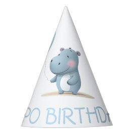 Hippo Birthday blå