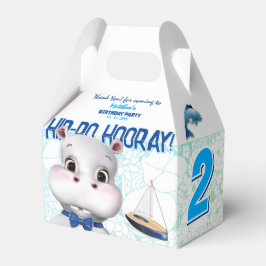 Hippo Blue Fish Boy Birthday Presentaskar