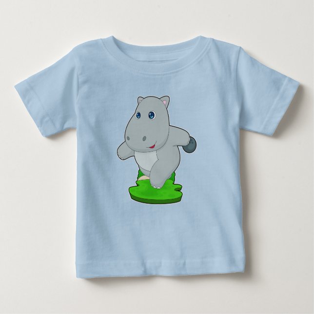 Hippo Bowling Bowling ball T Shirt (Framsida)