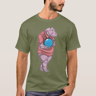 Hippo Bowling Bowling ball T Shirt