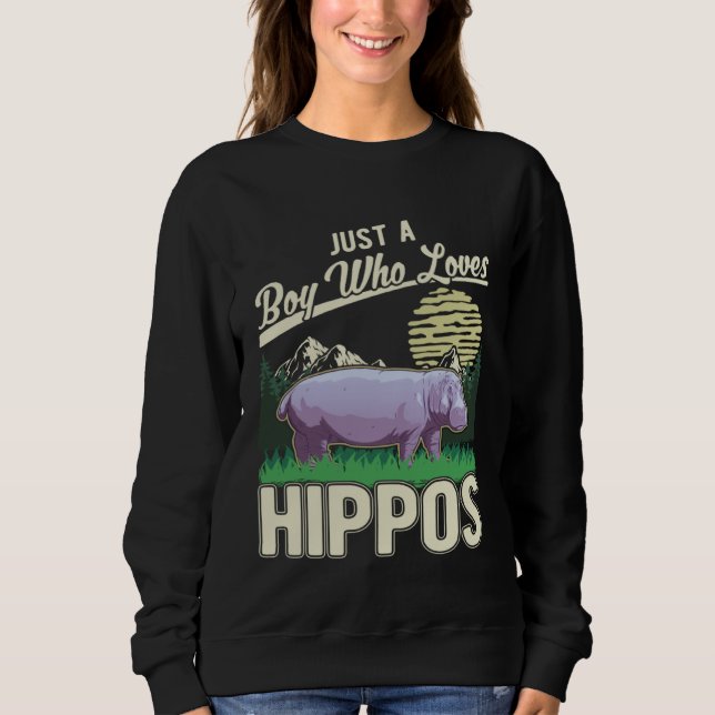 Hippo Boy Hippopotamus Hippo  1 T Shirt (Framsida)