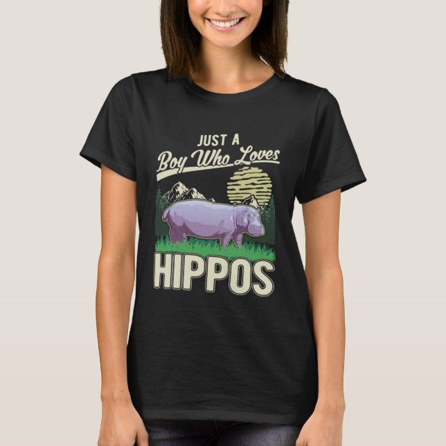 Hippo Boy Hippopotamus Hippo  1 T Shirt (Framsida)