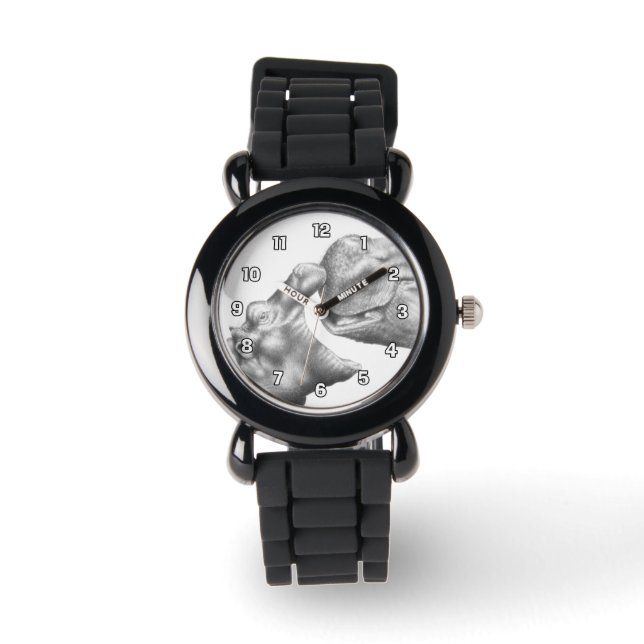 Hippo & Calf Watch Armbandsur (Framsida)