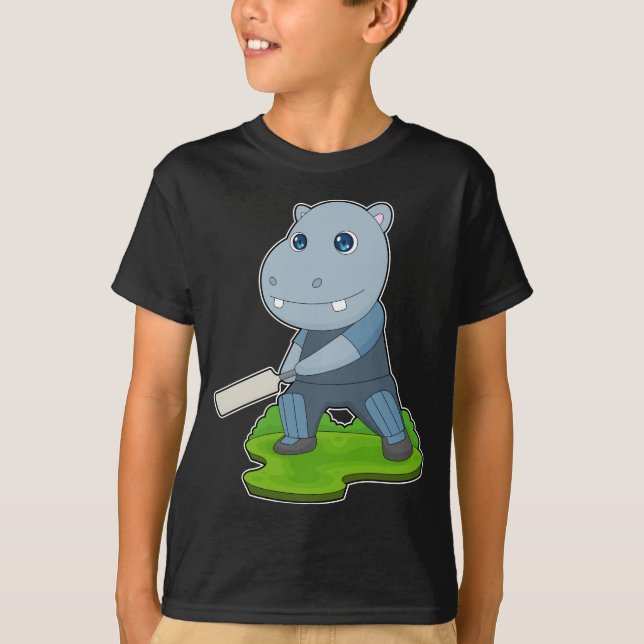 Hippo Cricket fladdermus T Shirt (Framsida)