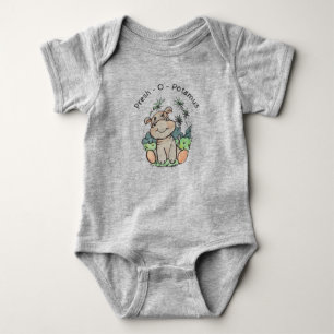 Hippo Cute Animals En bodydräkt Biet Baby T Shirt