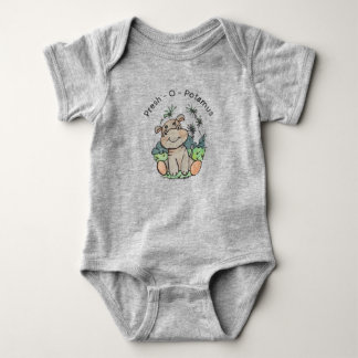 Hippo Cute Animals En bodydräkt Biet Baby T Shirt