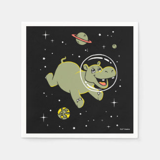 Hippo-djur i rymden pappersservett
