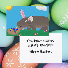 Hippo Easter Julkort