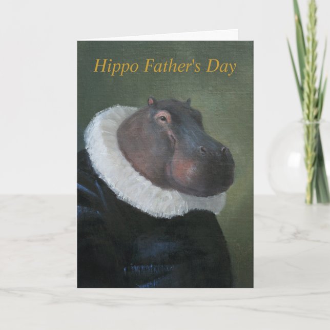 Hippo Fars dag-hälsningskort Kort (Framsida)