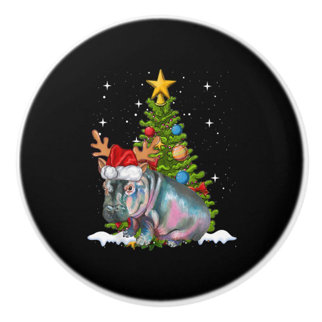 Hippo Fiona Julgran Hippopotamus Knopp (Framsidan)