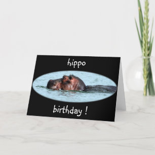 hippo-födelsedag kort
