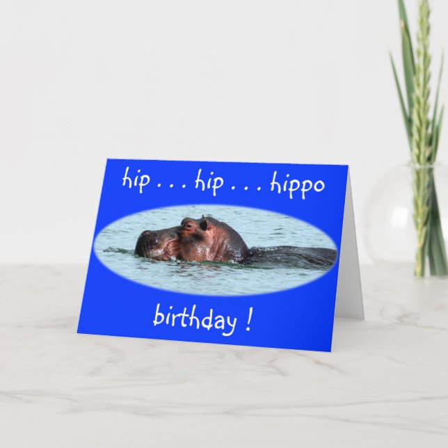 hippo-födelsedag kort (Framsida)