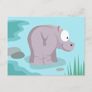 Hippo från mina världsdjur vykort