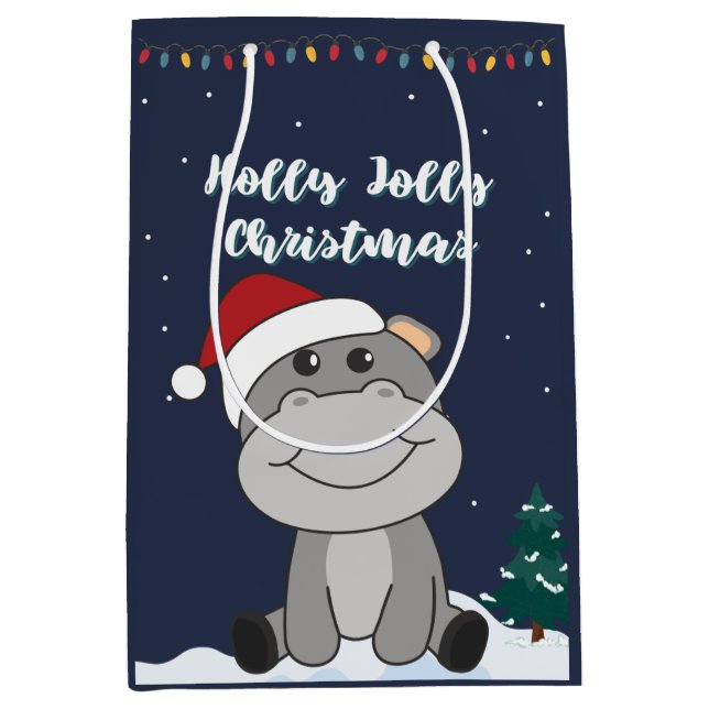 Hippo God jul Winter Animals Hippos Medium (Framsidan)