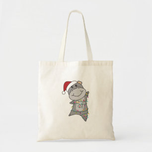 Hippo God jul Winter Animals Hippos Vuxen Tygkasse