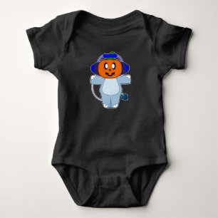 Hippo Halloween Pumpkin Music T Shirt