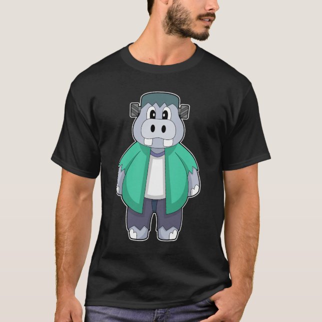 Hippo Halloween T Shirt (Framsida)