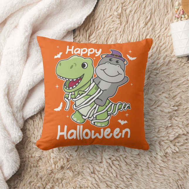 Hippo Happy halloween T-rex Mummy Costume Kudde (Filt)