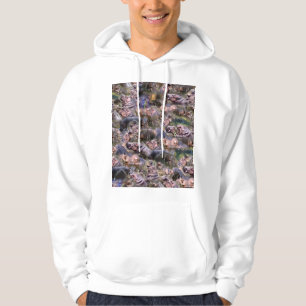 **"Hippo Haven: A Playful Collage of River Giants" Hoodie