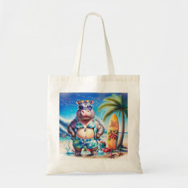 Hippo Hawaii Christmas Greeting  Tygkasse