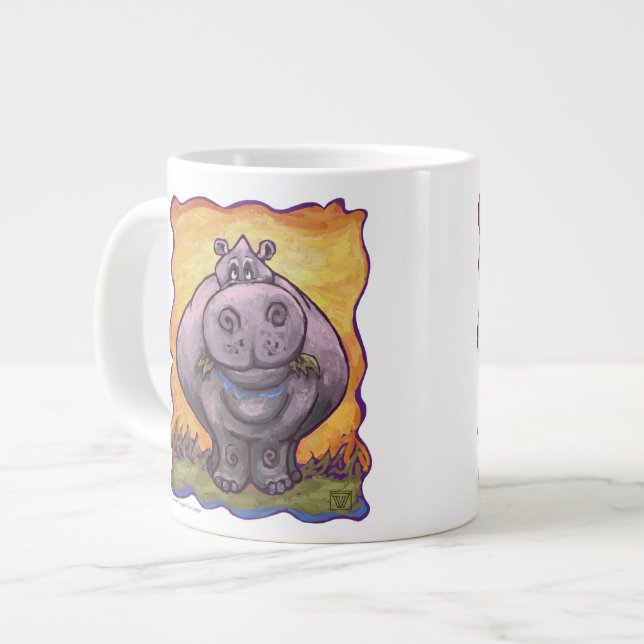 Hippo Head och Svan Jumbo Mugg (Framsida vänster)