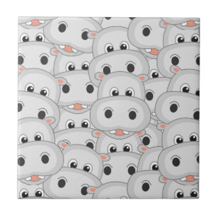 Hippo Head Tile Kakelplatta