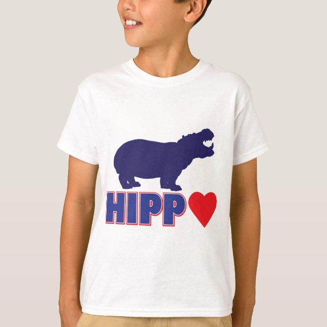 Hippo Heart T Shirt (Framsida)