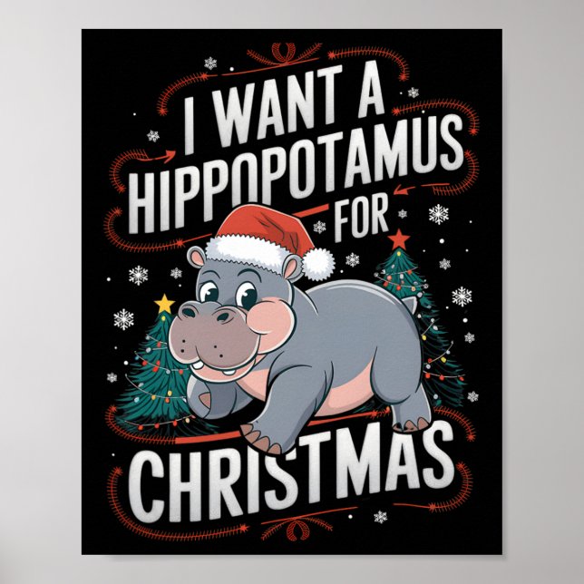 Hippo Helgdagars A Jul Wish Poster (Framsidan)