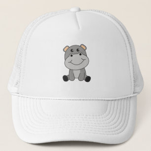 Hippo Hippo Cute Animals För barn Hippos Keps