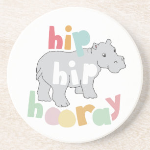 Hippo Hippo Grått Hippo Teckning Underlägg
