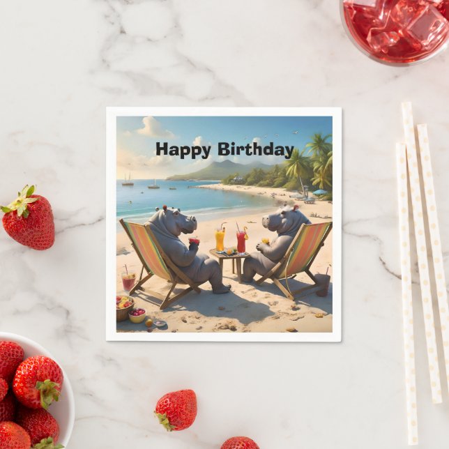 Hippo Hour: Beachside Cocktails och Bra Times Pappersservett (Insitu)