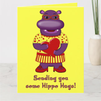 Hippo Hugs Jumbo-hälsningskort Kort